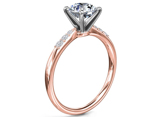 Claw Setting 9K Silver Ring With 3.6ct Round Cut Lab Diamond