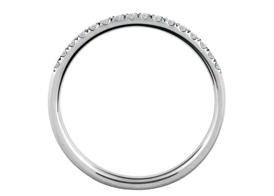 Dainty 1.3mm 9k Silver Ring 925 Silver Material With 0.16Carat Moissanite