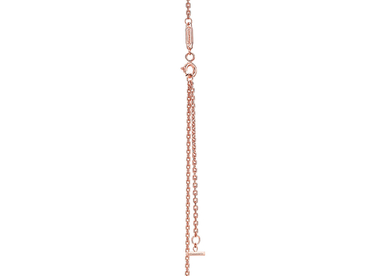 18K Rose Gold Neklace , Smile Pendant Necklace 16-18inch Adjustable length