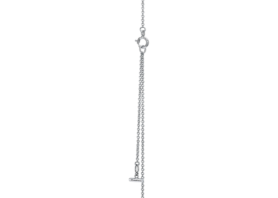 18k White Gold Diamond And Turquoise Circle Pendant with 16-18inch Chain