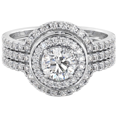 Prong Setting Diamond Engagement Wedding Rings 0.90CT Weight