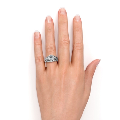 Vintage 2 Carat Diamond Engagement Wedding Rings For Bridal ODM